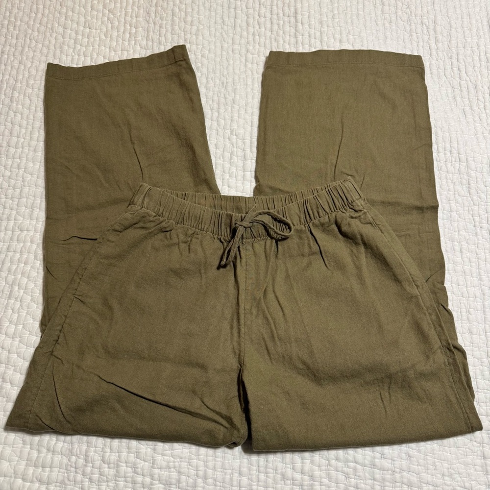 aritzia sontag linen pant